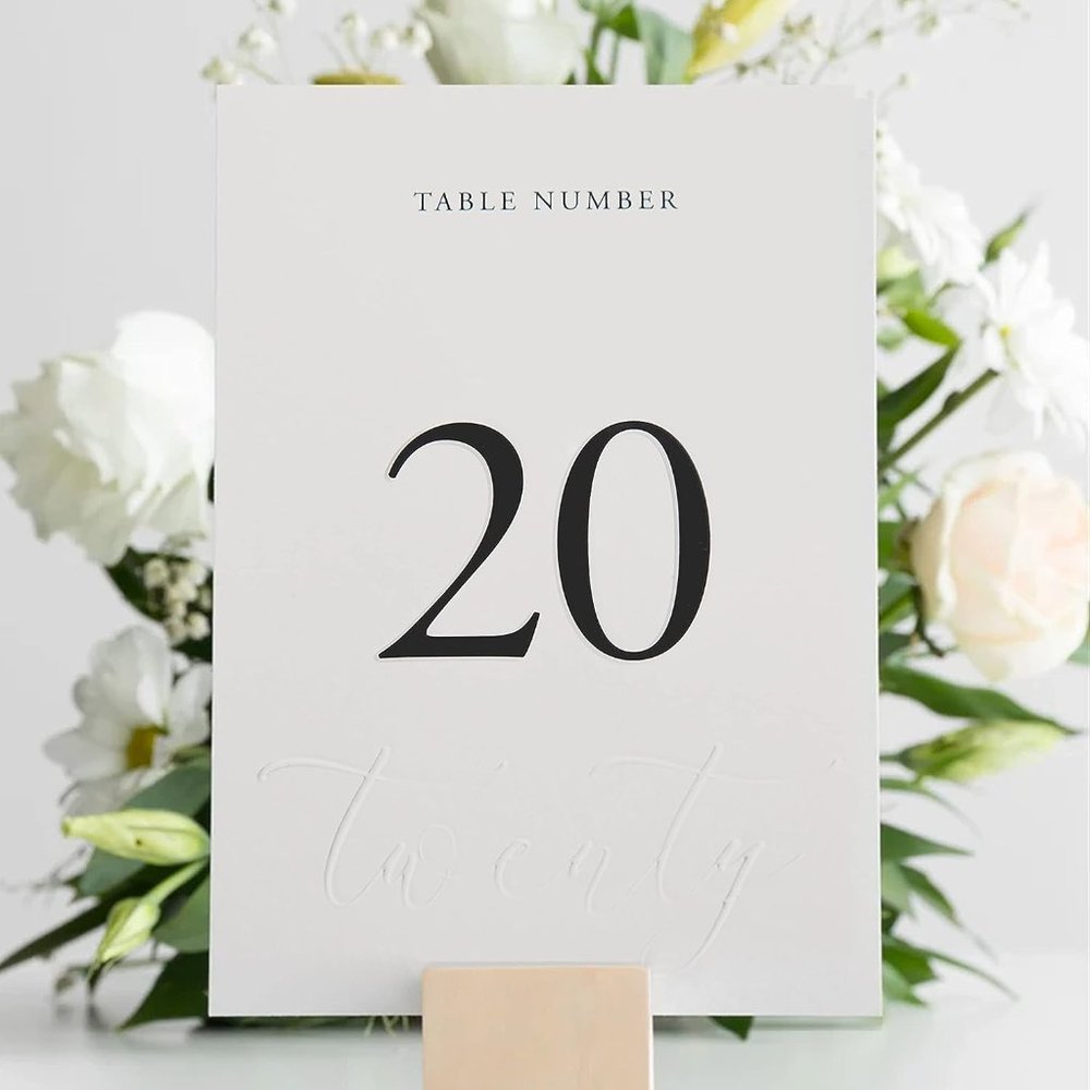 Self-standing Double-sided Table Numbers 1-20
